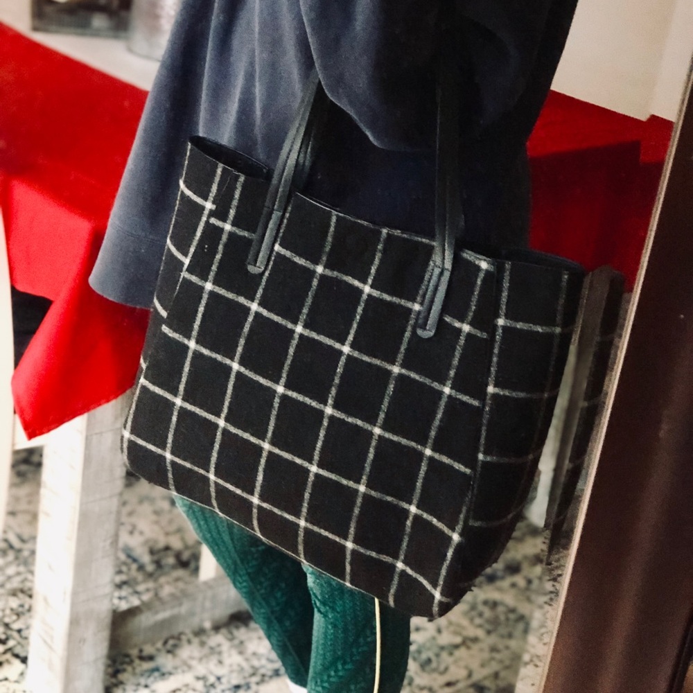 Reversible Plaid Tote